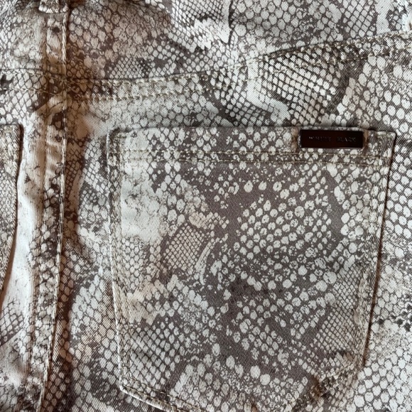 WHBM Stretchy High Rise Skinny Snake Print Ankle Pants Size OP - Picture 5 of 11